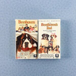 Beethoven 1&2 VHS Set –90s Family Classic – Vintage Dog Movies in Original Cases